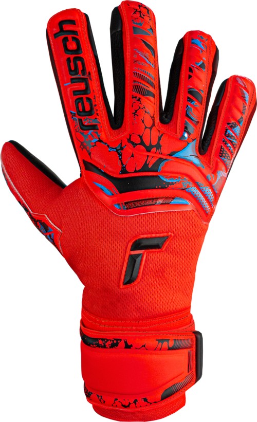 Reusch Attrakt Grip Evolution Finger Support Youth Red/Blue/Black Youth