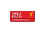 Liverpool Steel Street Sign Red