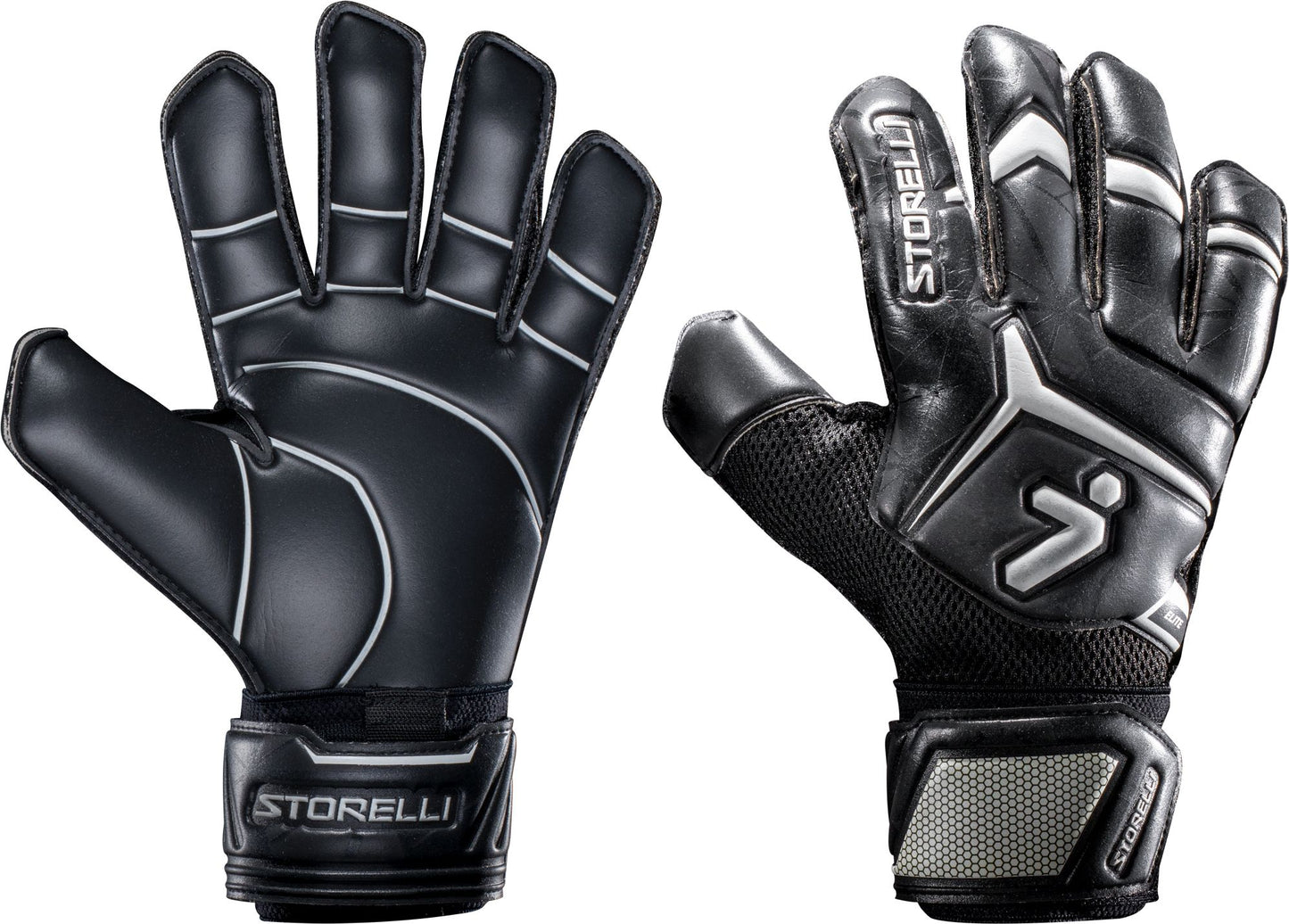 Storelli Gladiator Elite 3 Goalkeeper Gloves Black