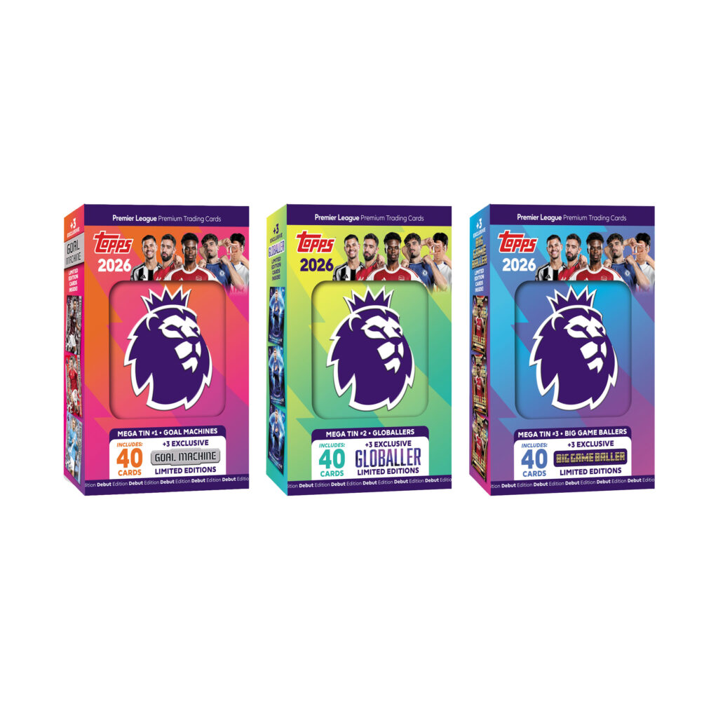 Topps 25/26 Premier League Debut Edition Cards - Mega Tin Soccer World Central Topps 25/26 Premier League Debut Edition Cards - Mega Tin Soccer World Central