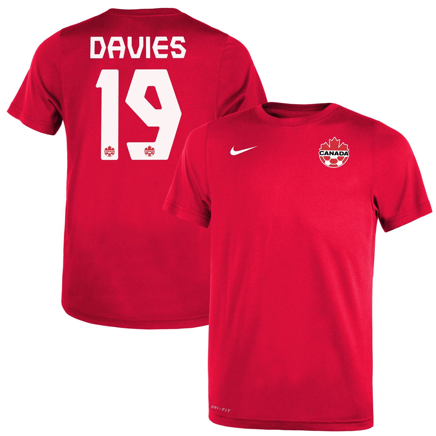 T-shirt Nike Canada Davies Legend Rouge Jeunesse