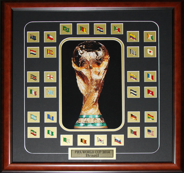 World Cup Pins - FIFA World Cup 2014 BRAZIL - Framed Picture
