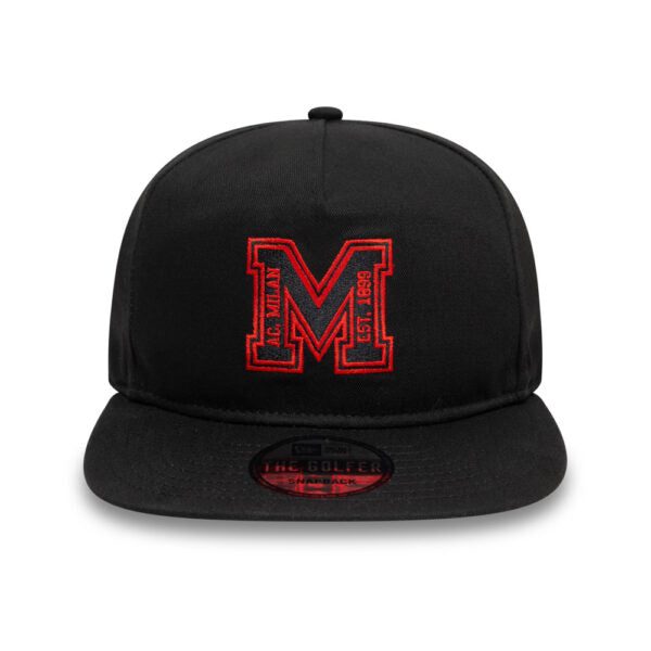 Casquette snapback à visière plate New Era M de l'AC Milan