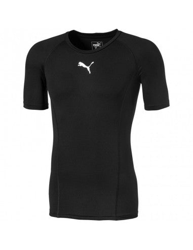Erin Mills Puma TeamLiga Baselayer Shirt SS Black Youth (No Logo)