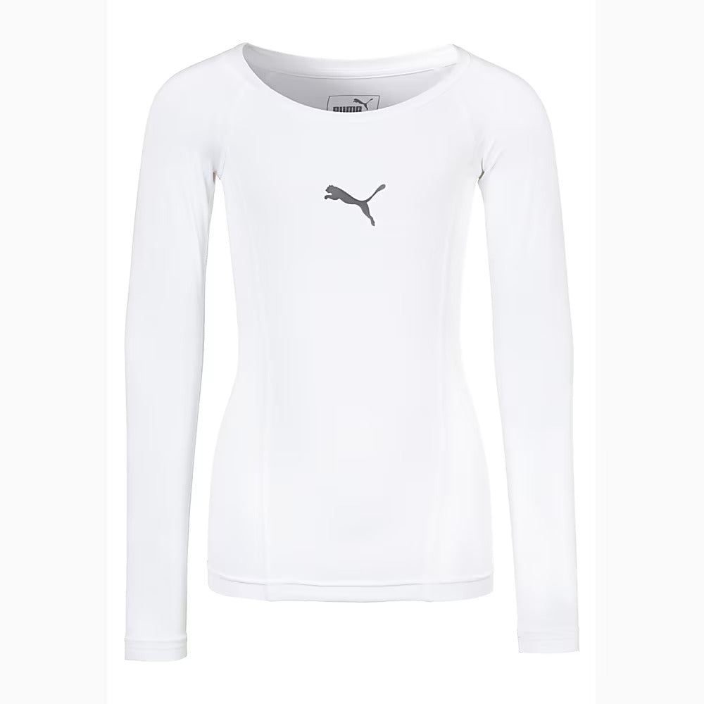Erin Mills Puma Liga Baselayer Tee LS White Youth (No Logo)