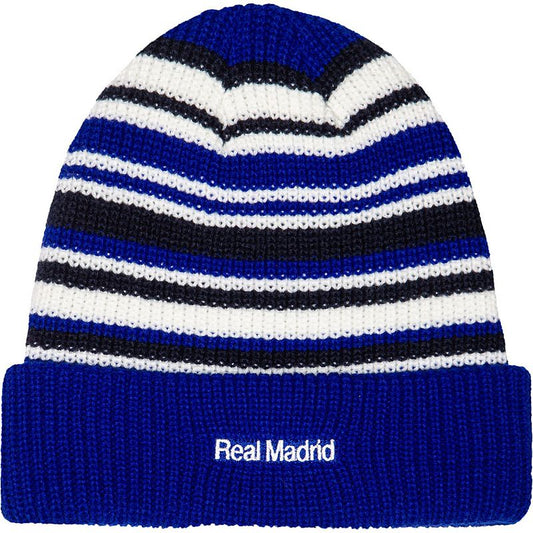 Bonnet à revers en tricot Real Madrid Toner bleu/blanc