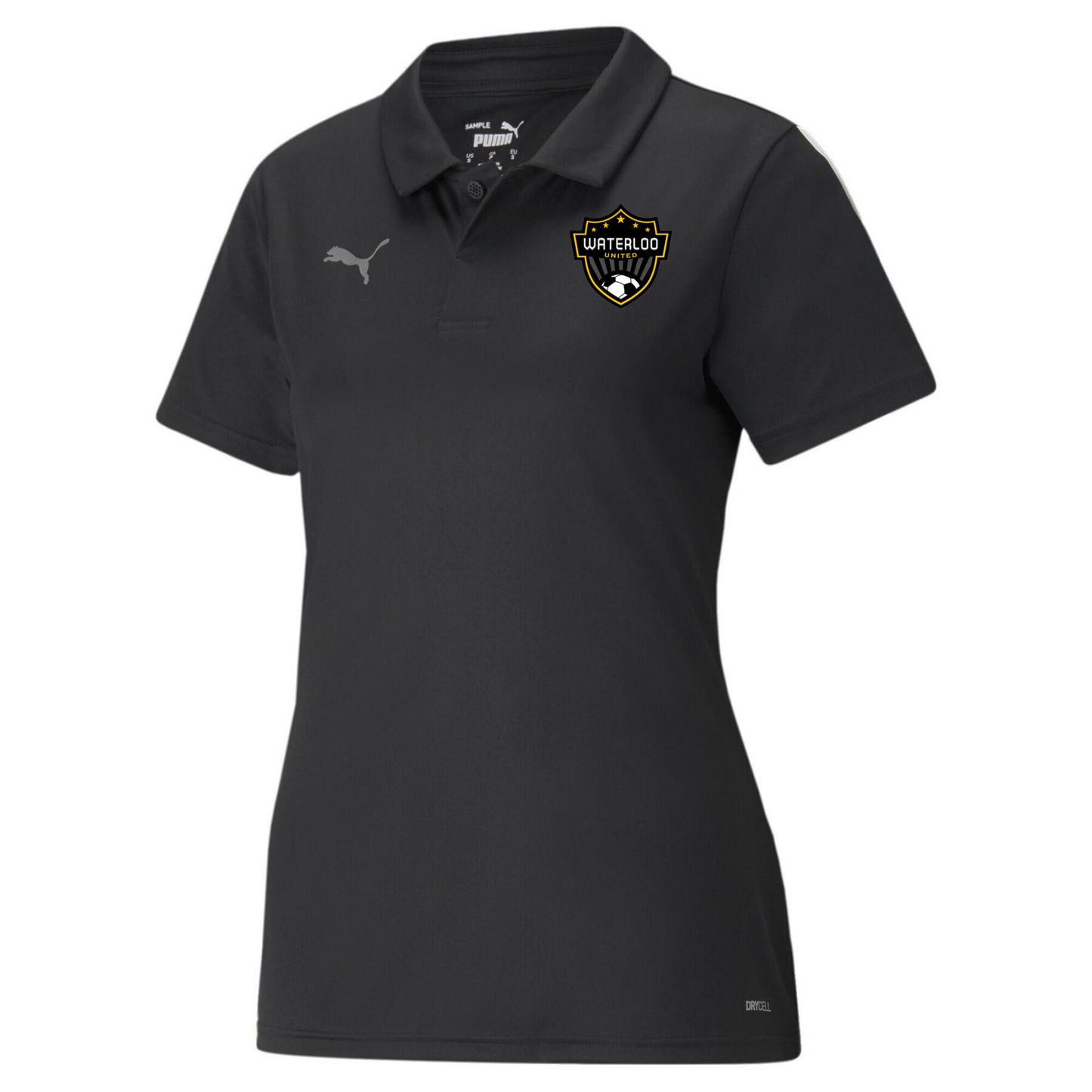 Polo noir pour femme Waterloo United TeamLiga Sideline