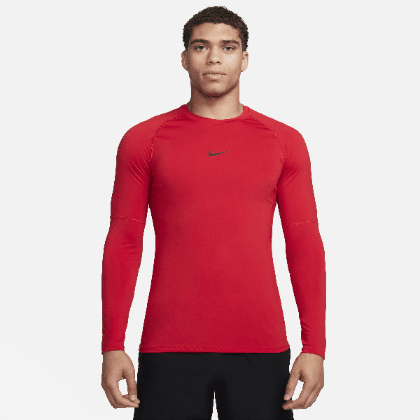 Nike Pro Dri-FIT Slim Long Sleeve Shirt Red