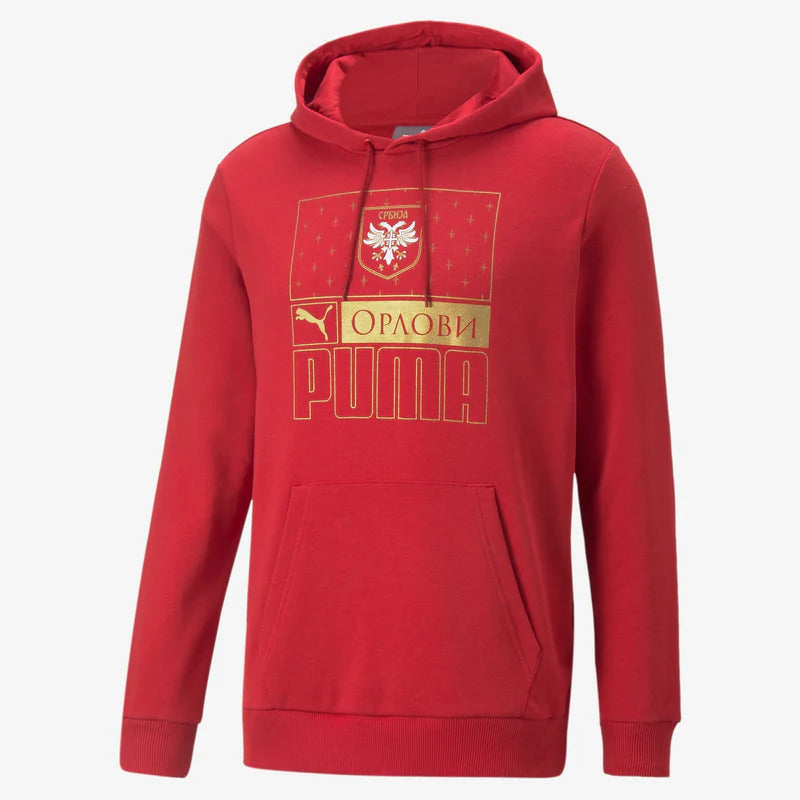 Sweat à capuche Puma Serbia Core rouge
