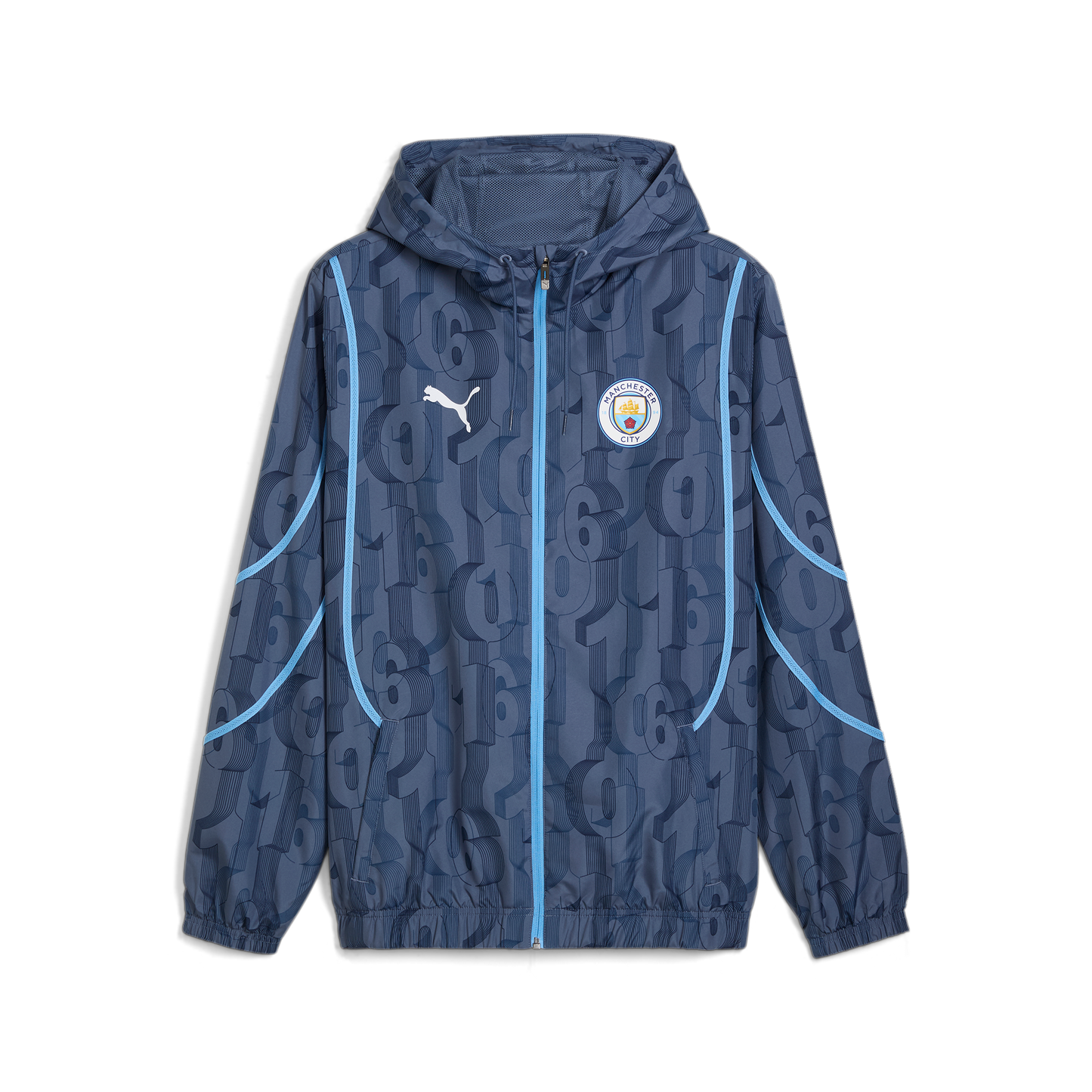 Veste tissée d'avant-match Puma MCFC Bleu