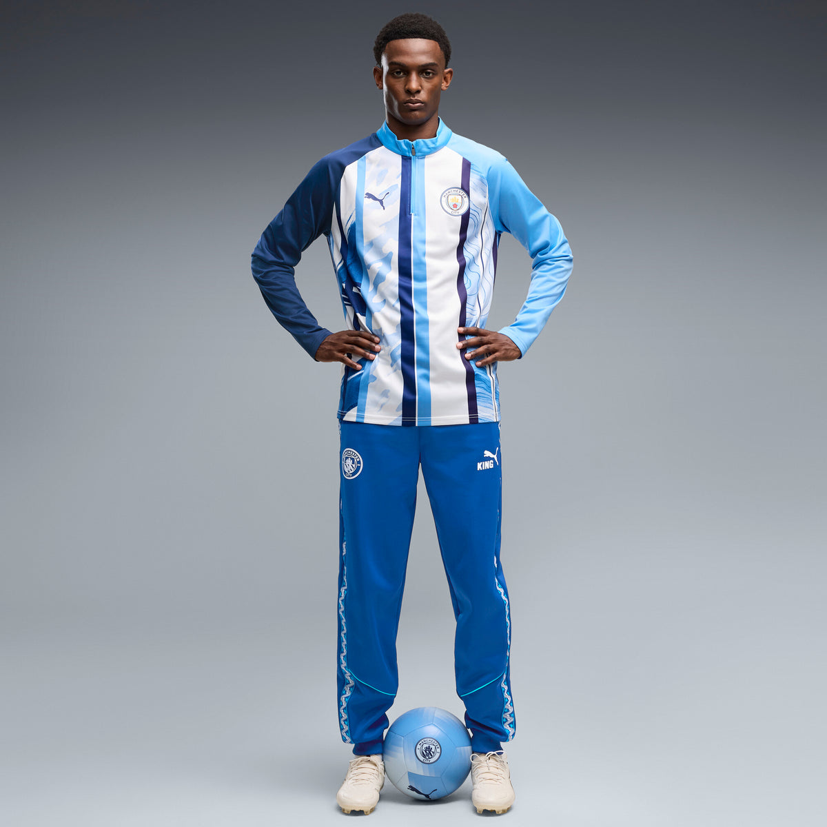 Puma Manchester City Warm Up Quarter Zip Top