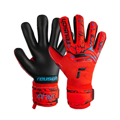 Reusch Attrakt Grip Evolution Finger Support Youth Red/Blue/Black Youth