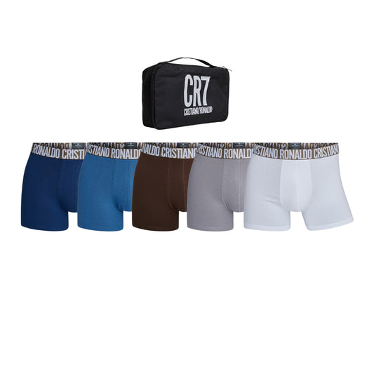 Sac de voyage CR7 pour homme, lot de 5 boxers assortis