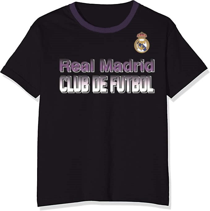 T-SHIRT POLY NOIR REAL MADRID Jeunesse