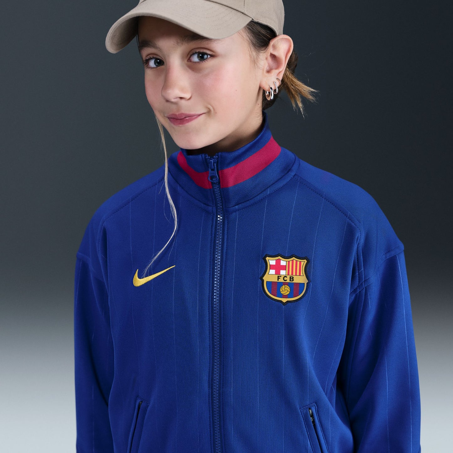 Nike Barcelona Home Anthem Track Jacket Youth