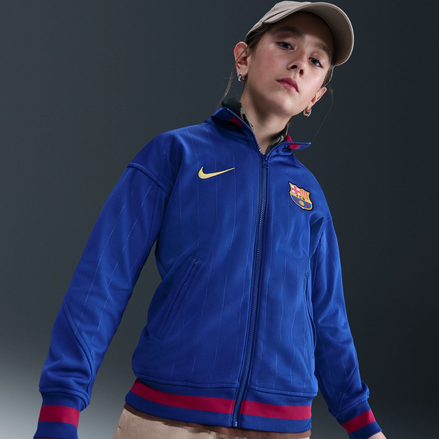 Nike Barcelona Home Anthem Track Jacket Youth