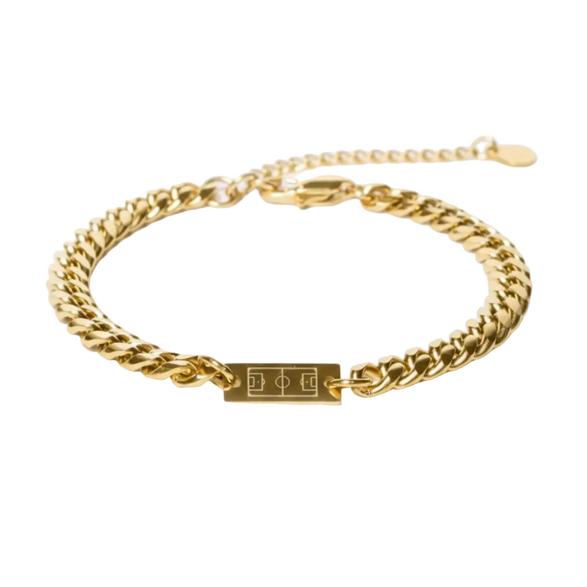 Persona Soccer Cuban Bracelet Gold