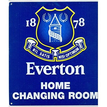 Everton Home Changing Room Sign