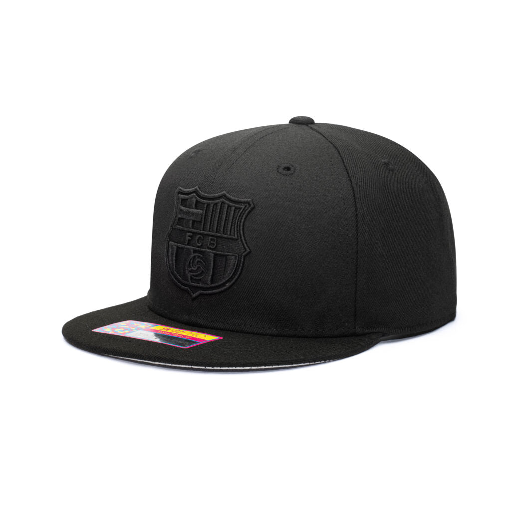 Barcelona Flat Peak Fan Ink Snapback Cap