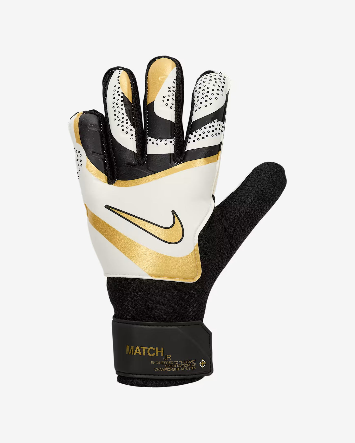 Gants de gardien de but Nike Match Youth Noir/Blanc/Or