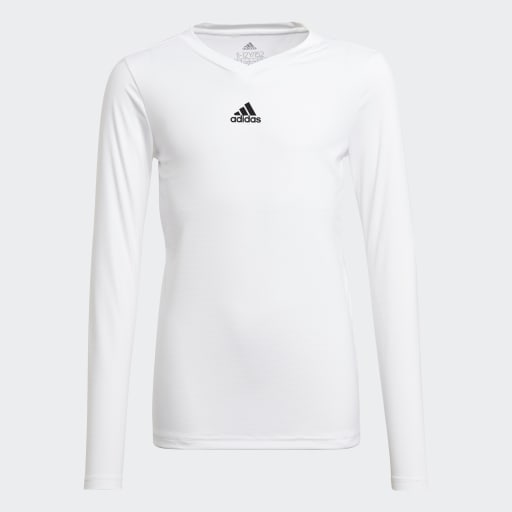 T-shirt de compression Adidas Team Base blanc pour jeunes