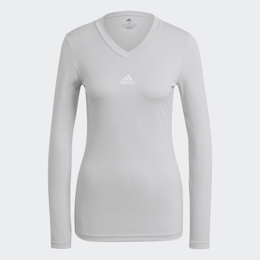 Adidas Team Base Compression Tee Light Grey Women's