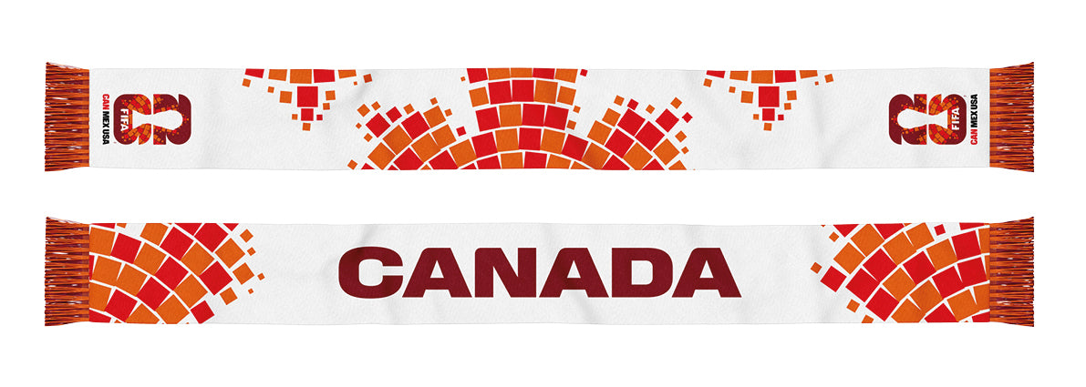 FIFA World Cup 2026™ Canada Host Nation Official Woven Scarf White