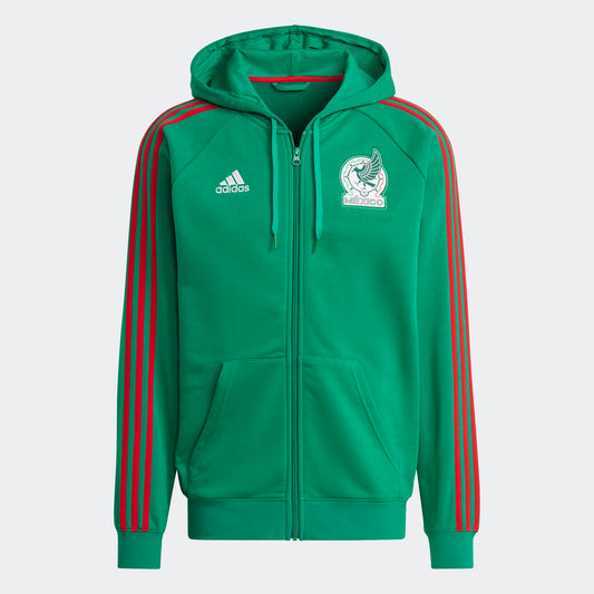 Sweat à capuche zippé Adidas Mexico 3 bandes Vert