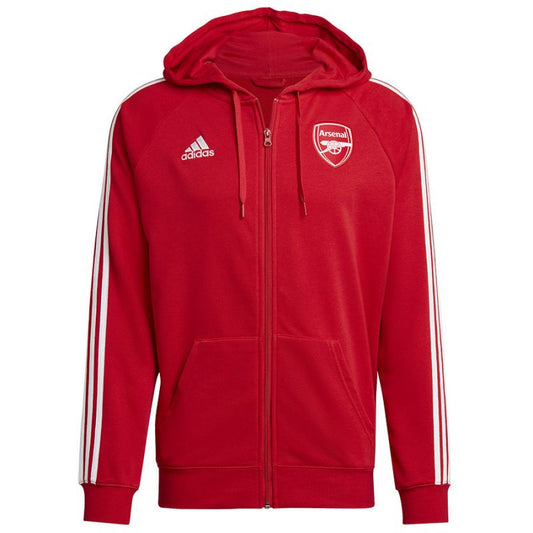 Sweat à capuche zippé Adidas Arsenal DNA rouge