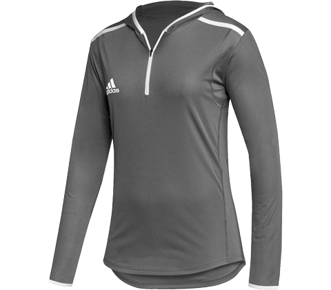 Adidas Team Issue 1/4 Zip Hoodie Grey Women's