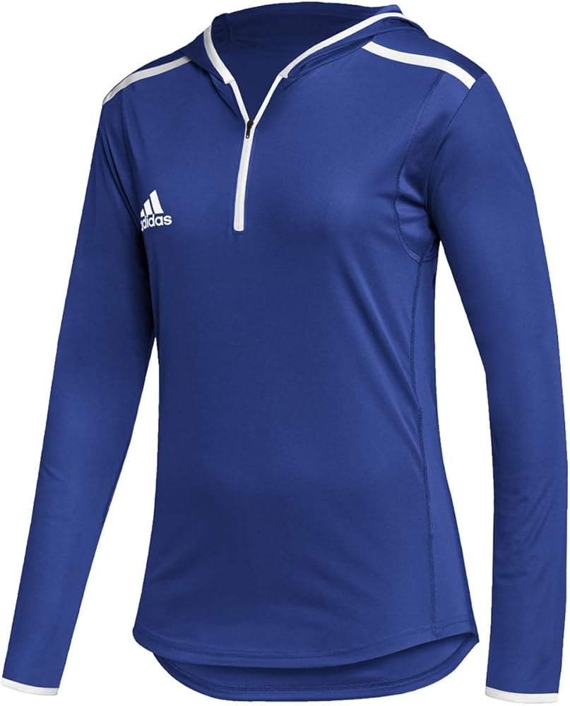 Sweat à capuche Adidas Team Issue 1/4 Zip Rouge Femme