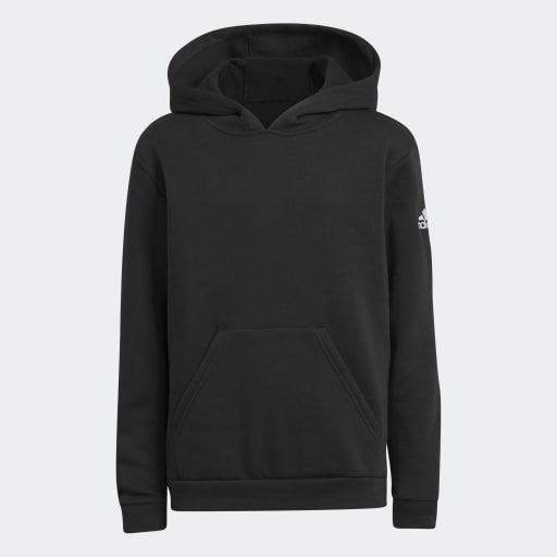 Sweat à capuche en polaire Adidas noir pour jeunes
