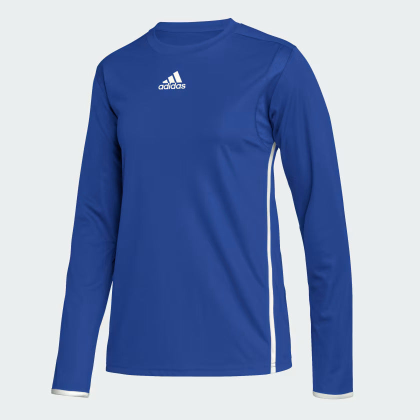 Adidas Team Issue Long Sleeve Jersey Royal Blue Women's