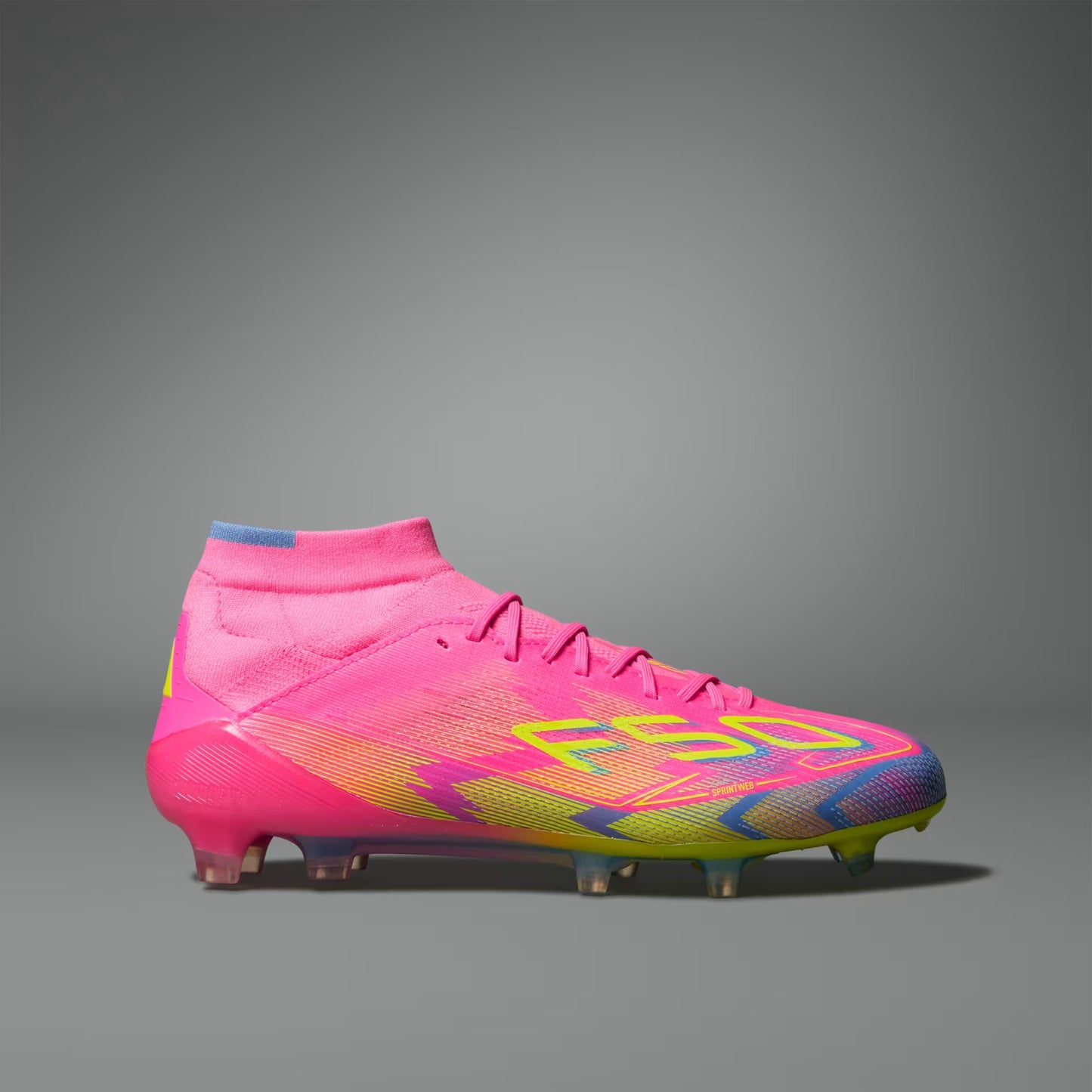 Adidas F50 ELITE FG MID Femme LUCPNK/LUCLEM/BLUFUS