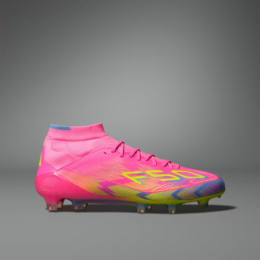 Adidas F50 ELITE FG MID Femme LUCPNK/LUCLEM/BLUFUS