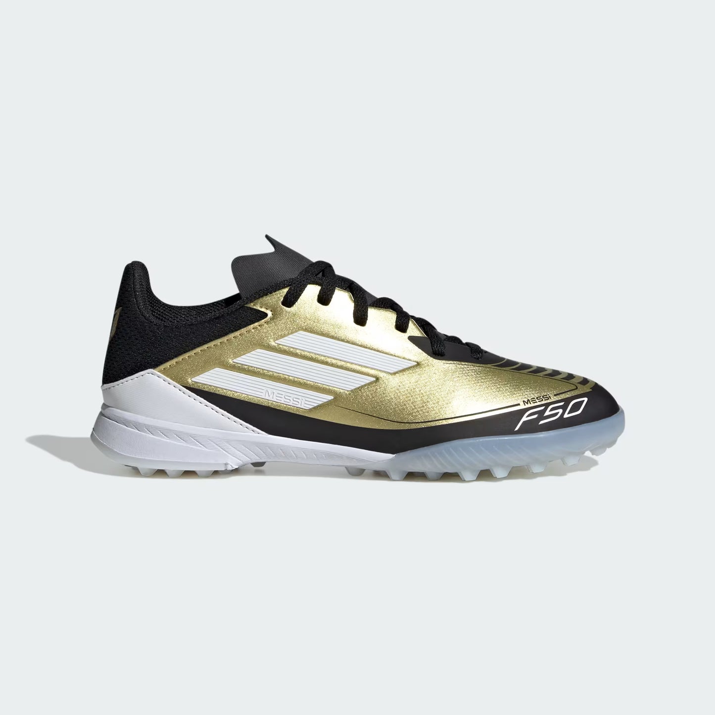 Chaussures de football Adidas F50 League Messi Turf Or/Blanc/Noir Jeunesse
