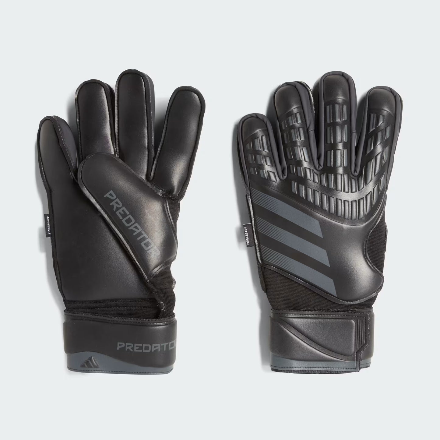 Gants de gardien de but Adidas Predator Match Fingersave Noir/Noir