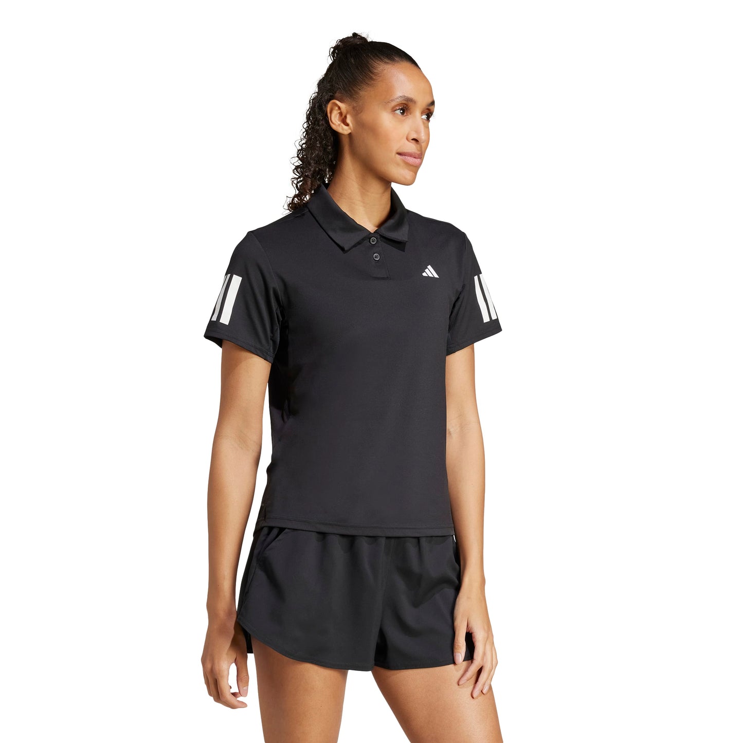 Adidas 3 Stripes Club Polo Black Women's