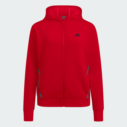 Adidas Game & Go Full Zip Training Hoodie Women's Red
