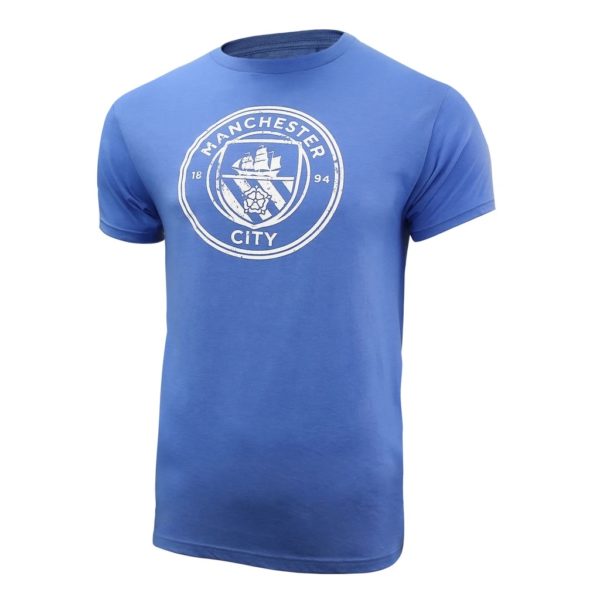 Manchester City Vintage Distressed Logo T-Shirt