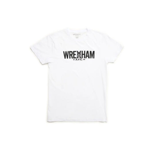 T-shirt blanc avec logo Wrexham