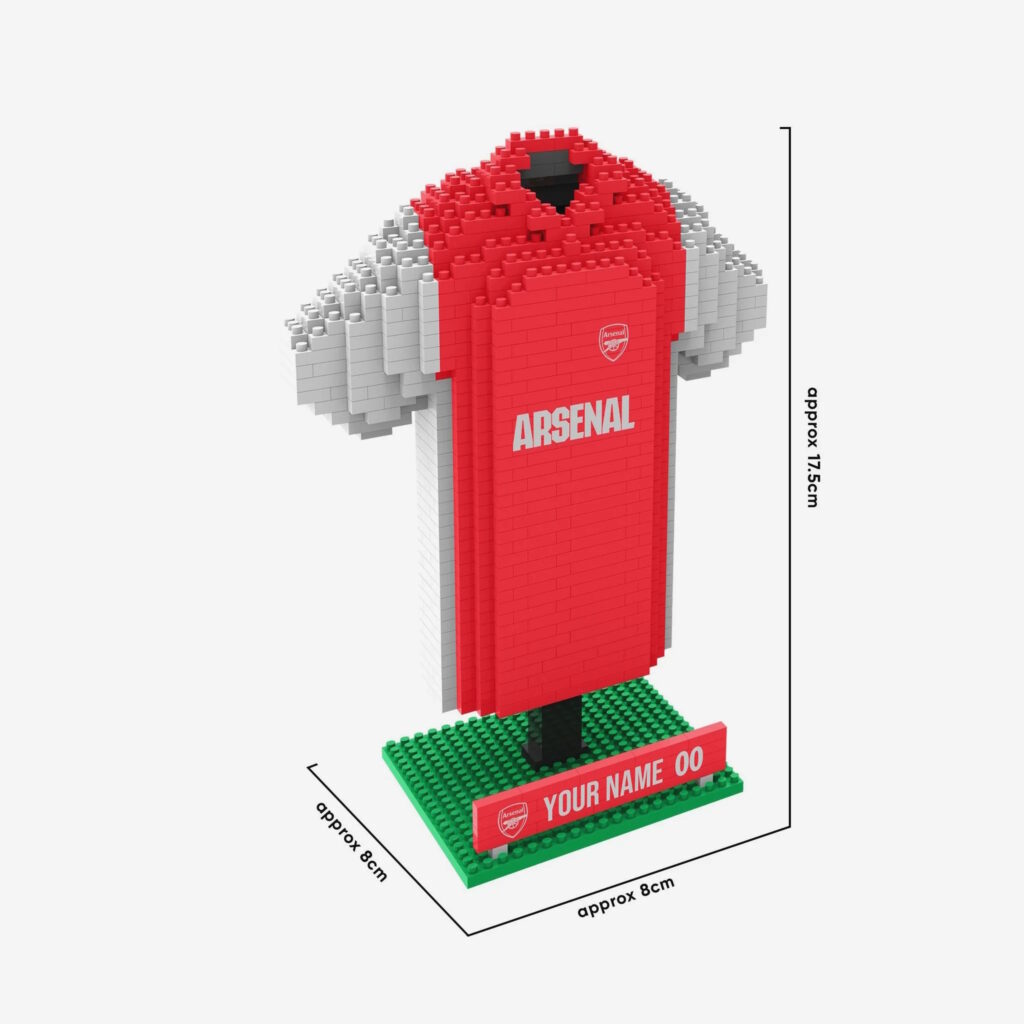 Arsenal BRXLZ 3D Personalized Jersey Construction Kit (918 Pieces)