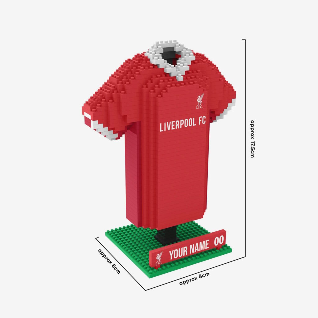 Liverpool BRXLZ 3D Personalized Jersey Construction Kit (861 Pieces)
