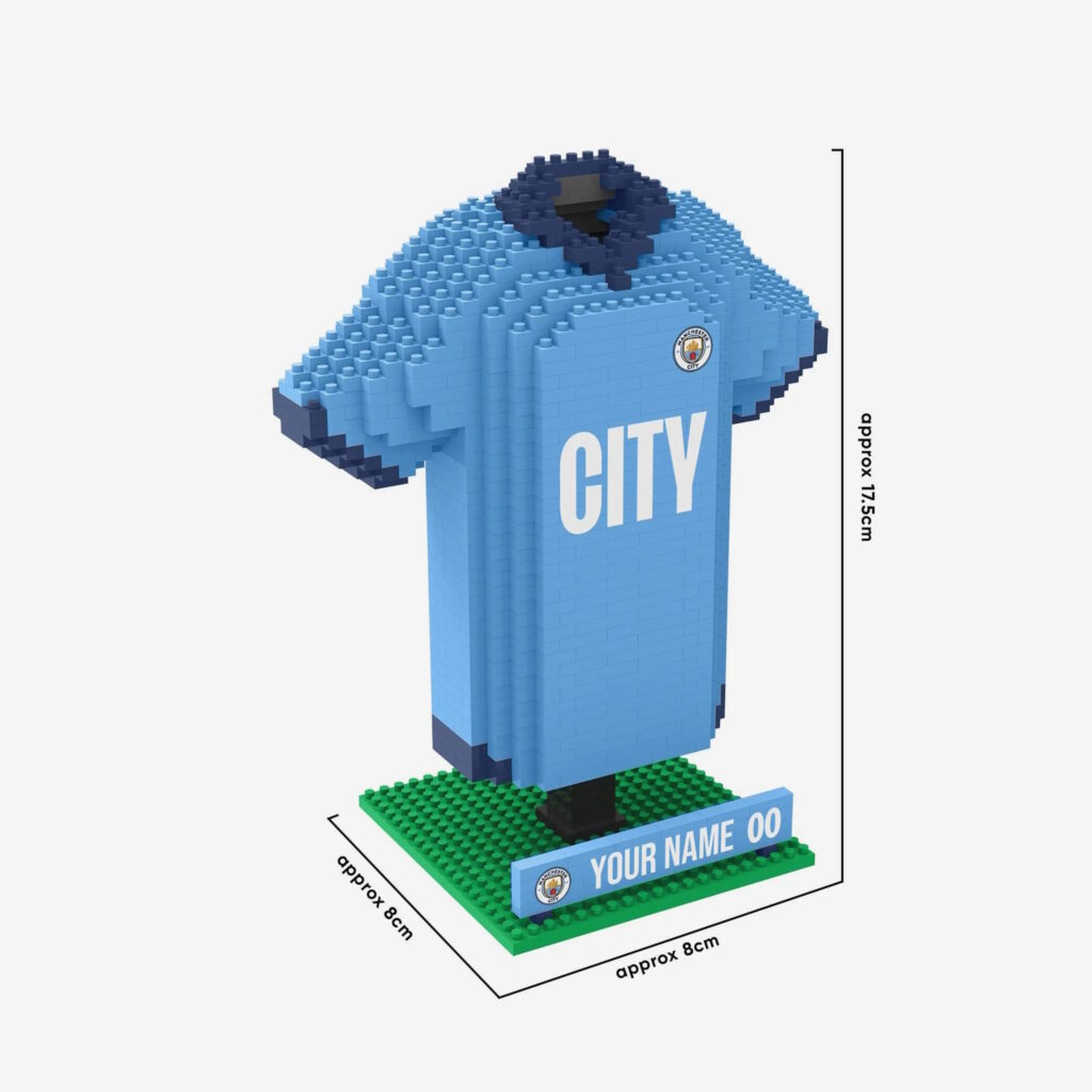 Manchester City BRXLZ 3D Personalized Jersey Construction Kit (918 Pieces)