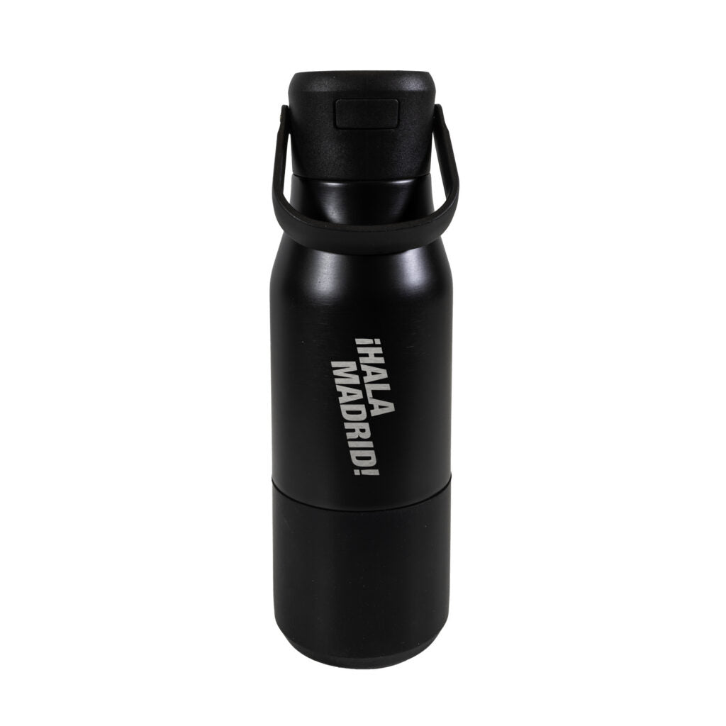 Real Madrid Stainless Steel Black Water Bottle (650 ML)