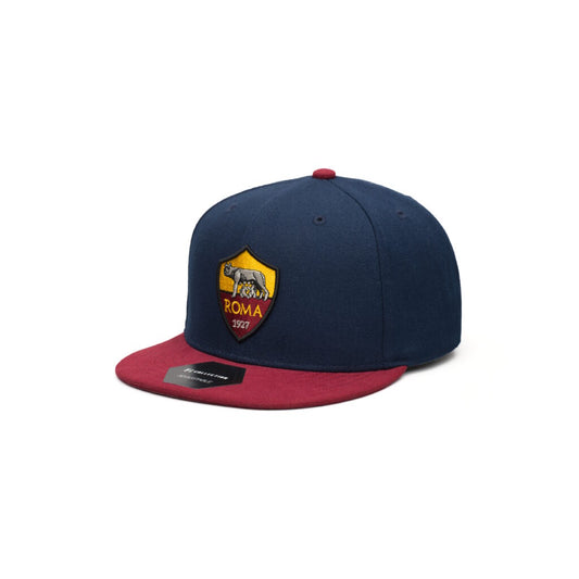 Roma Team Flat Peak Snapback Hat (Fan Ink)