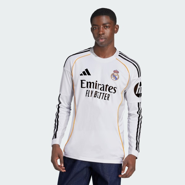 Adidas Real Madrid 25/26 Long Sleeve Home Jersey