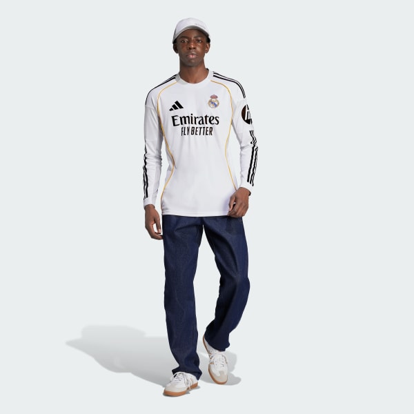Adidas Real Madrid 25/26 Long Sleeve Home Jersey