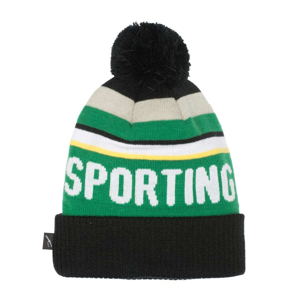 Sporting Fan Ink Knit Pom Beanie