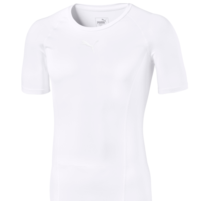 Erin Mills Puma TeamLiga Baselayer Shirt SS White (No logo)